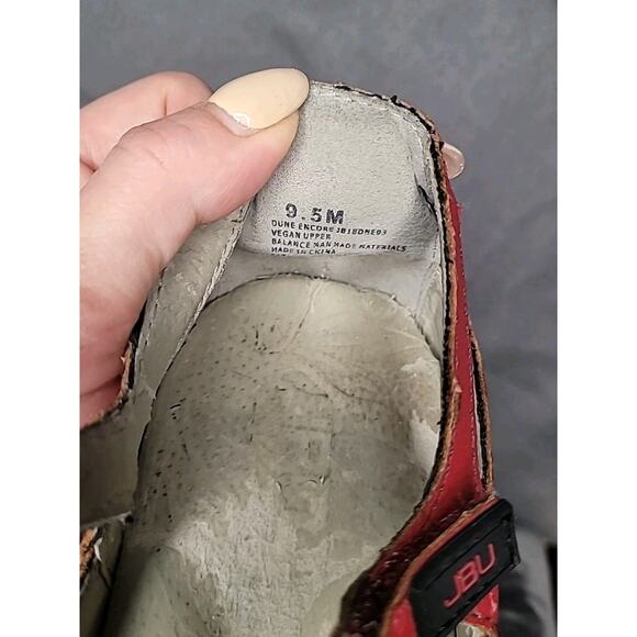 JBU by Jambu Dune Encore Flats Red Vegan Leather Women’s 9.5M GUC - Picture 8 of 9